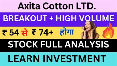 Axita Cotton Ltd Share Price, 09-02-2024: Get Axita Cotton Ltd latest news on BSE/NSE stock price live updates, Axita Cotton Ltd financial results and overview, Axita Cotton Ltd stock price history, statistics overview, Axita Cotton Ltd stock details like week low and high, monthly and yearly low high, Axita Cotton Ltd share price returns and much more only on Business Standard 